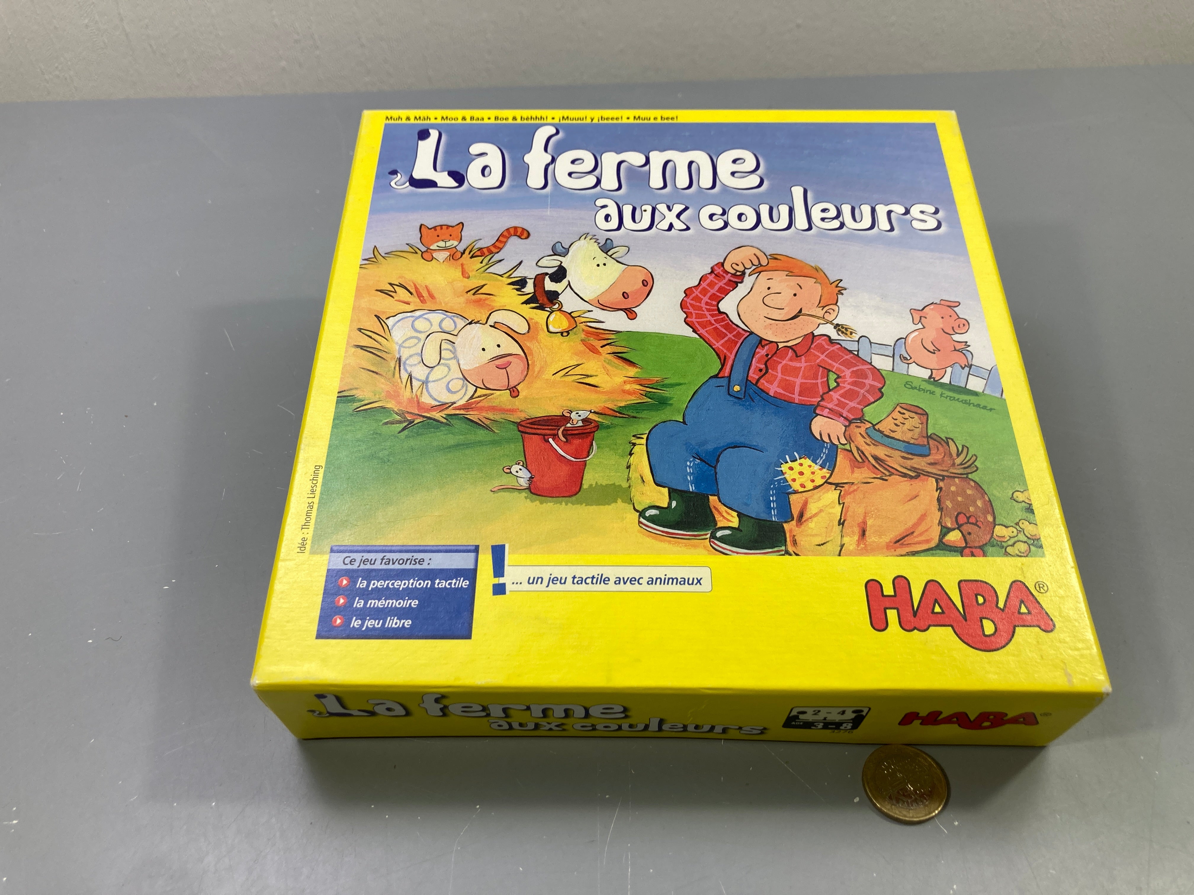 Jeu La ferme aux couleurs, jeu tactile animaux