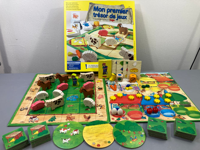 Mon premier trésor de jeux, sélection de jeux bois et plateaux, moins cher chez Petit Kiwi