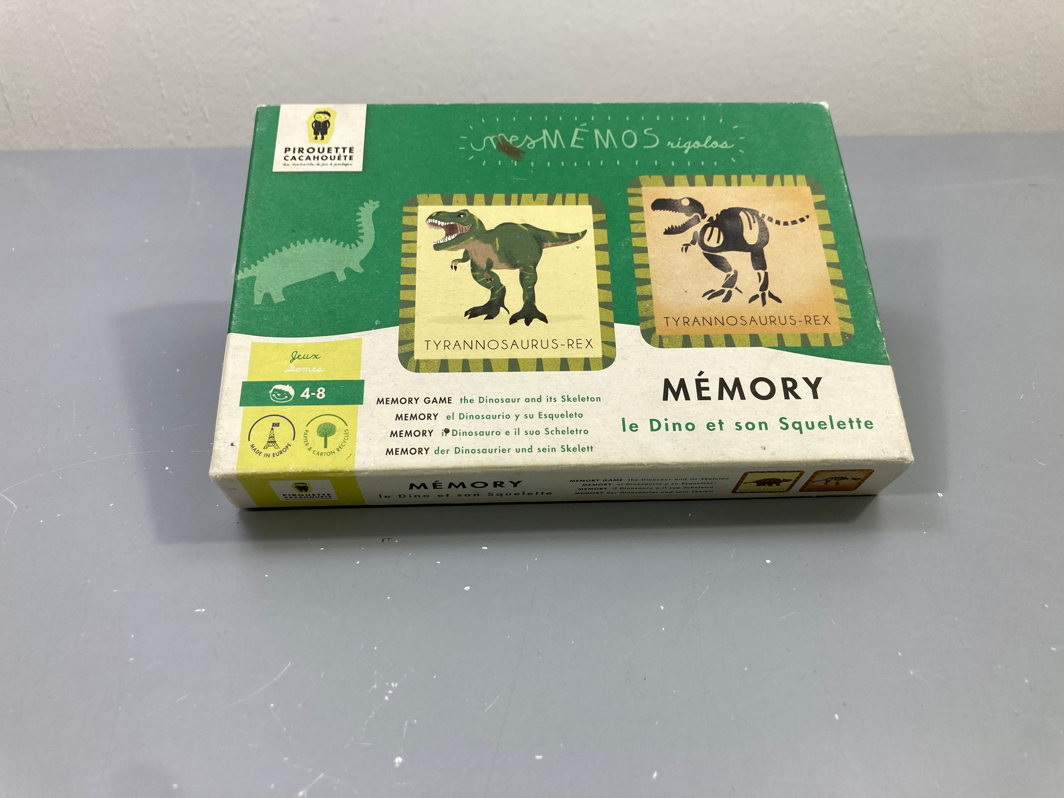 Mémor.y le Dino et son squelette, Pirouette Cacahouète, manque 1 carte