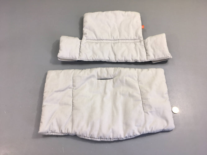 Housse coussin gris clair pour chaise haute évolutive stokke, moins cher chez Petit Kiwi