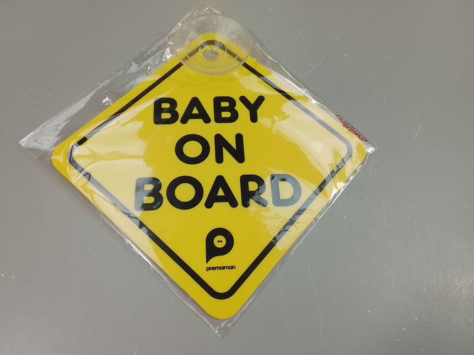 NEUF panneau de signilasition  pour voiture "Baby on board", moins cher chez Petit Kiwi