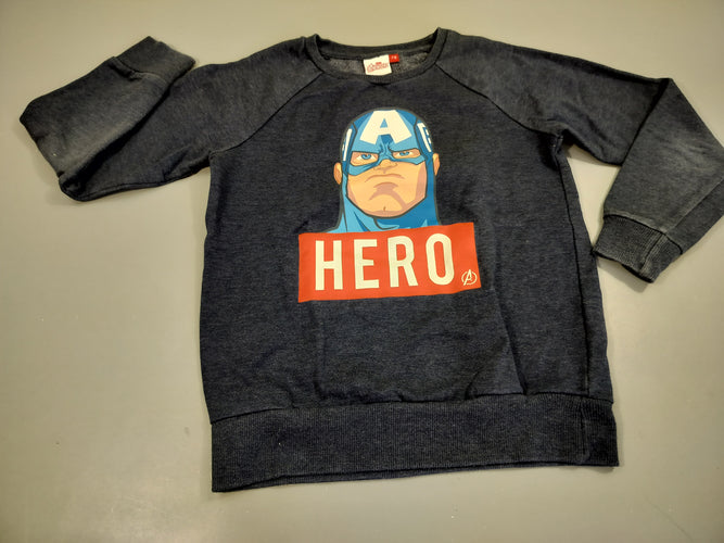 Sweat bleu marine Avengers "hero"Usé à la manche., moins cher chez Petit Kiwi