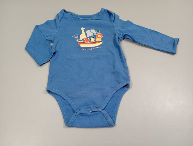 Body m.l bleu  animaux " bande de copains", moins cher chez Petit Kiwi