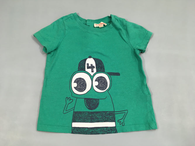 T-shirt m.c vert grenouille casquette, moins cher chez Petit Kiwi