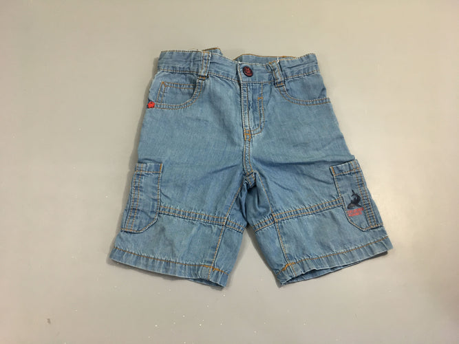 Bermuda denim surpiqures, moins cher chez Petit Kiwi