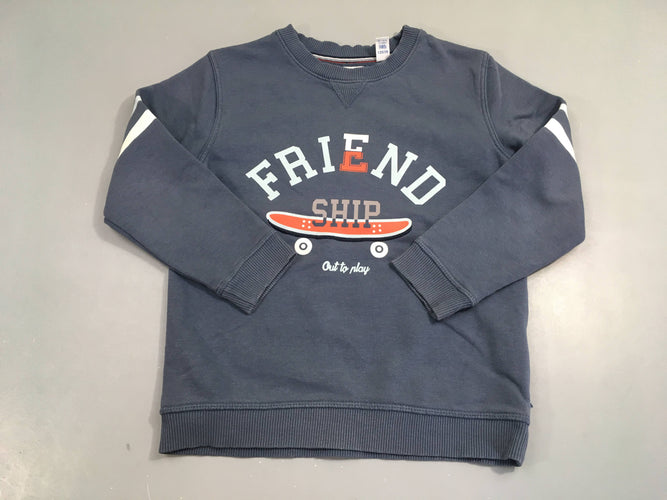 Sweat bleu friendship skate, moins cher chez Petit Kiwi