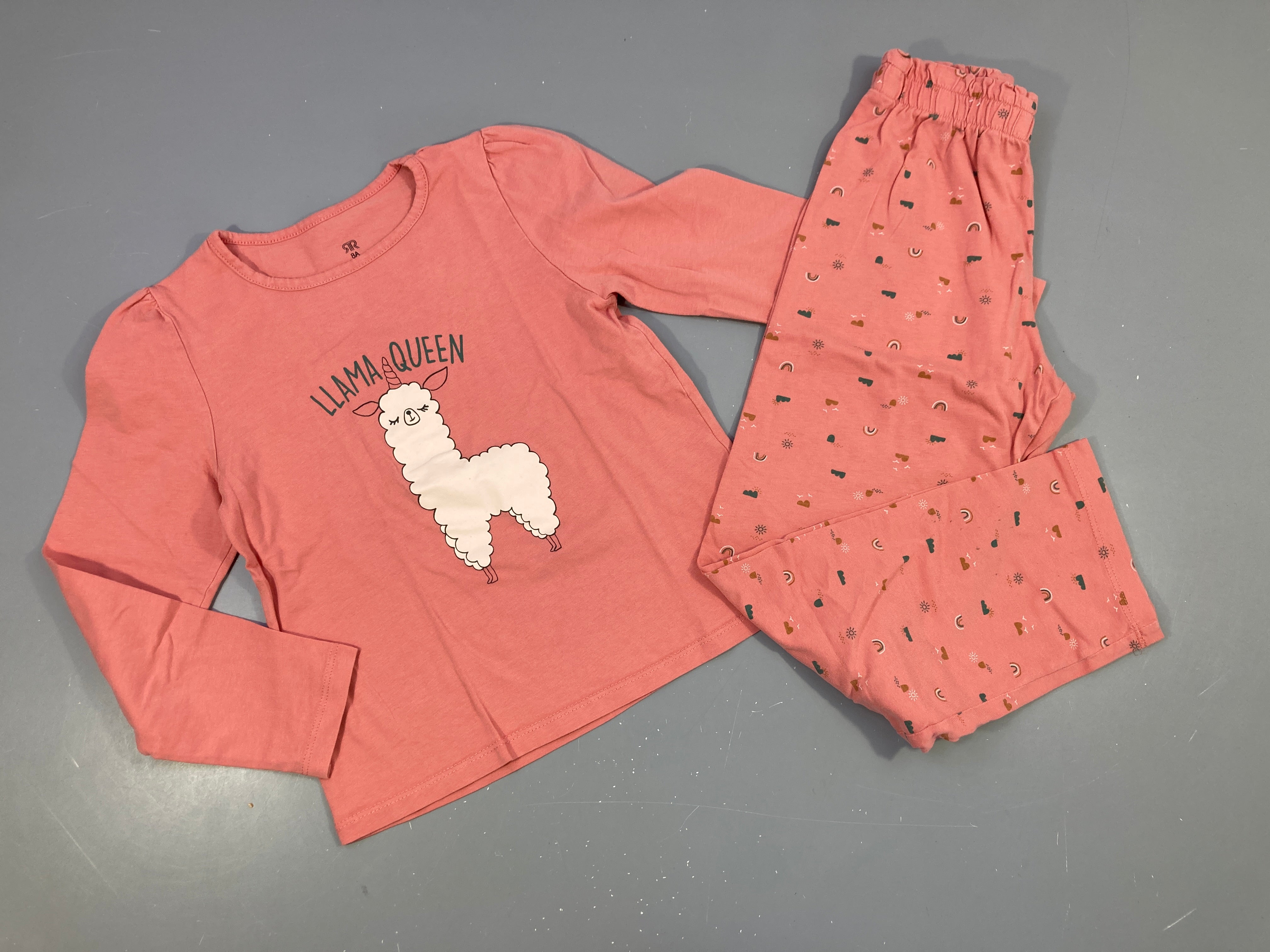 Pyjama 2pcs jersey rose lama