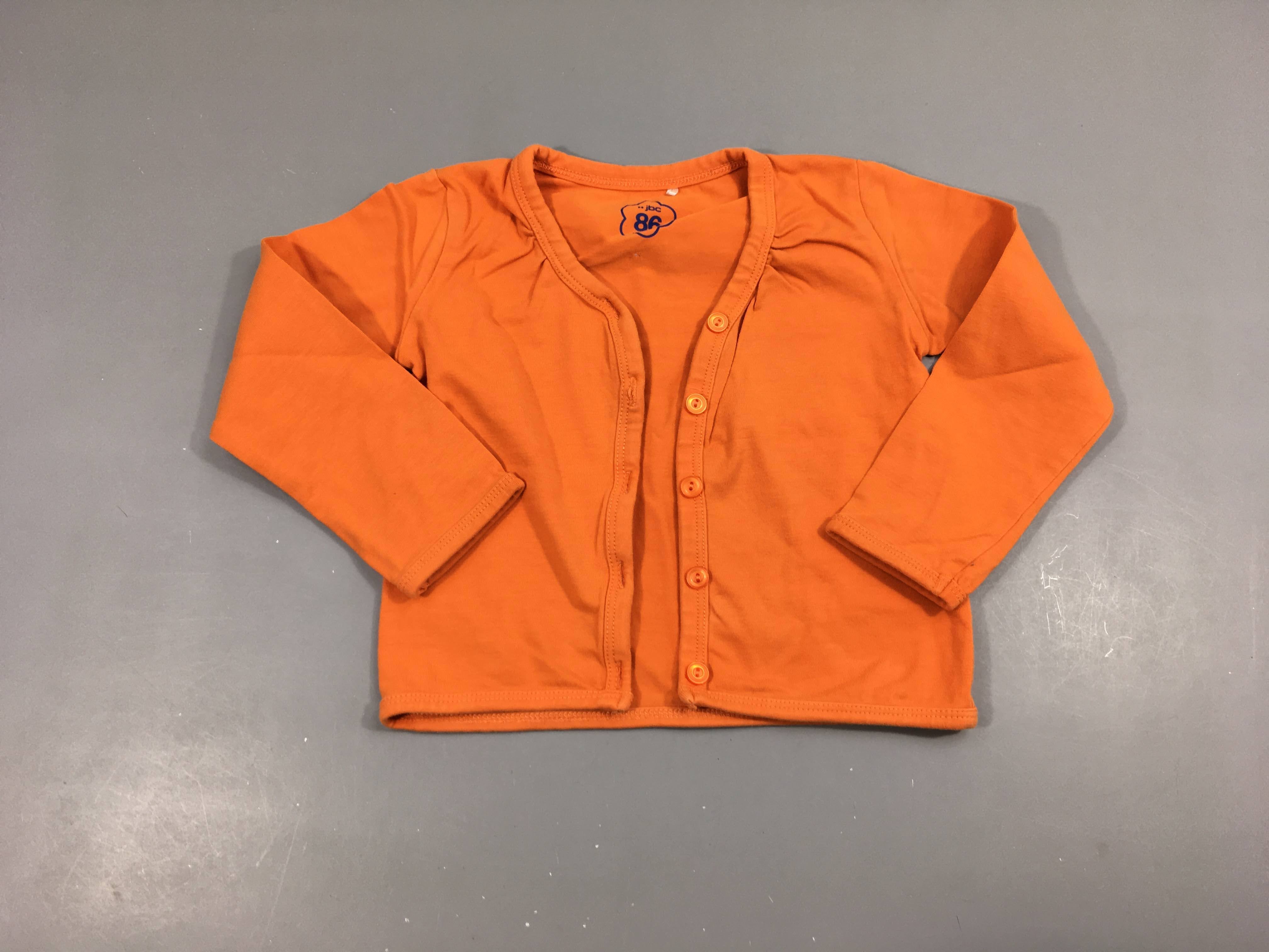 Gilet orange 90% coton 5% élasthanne