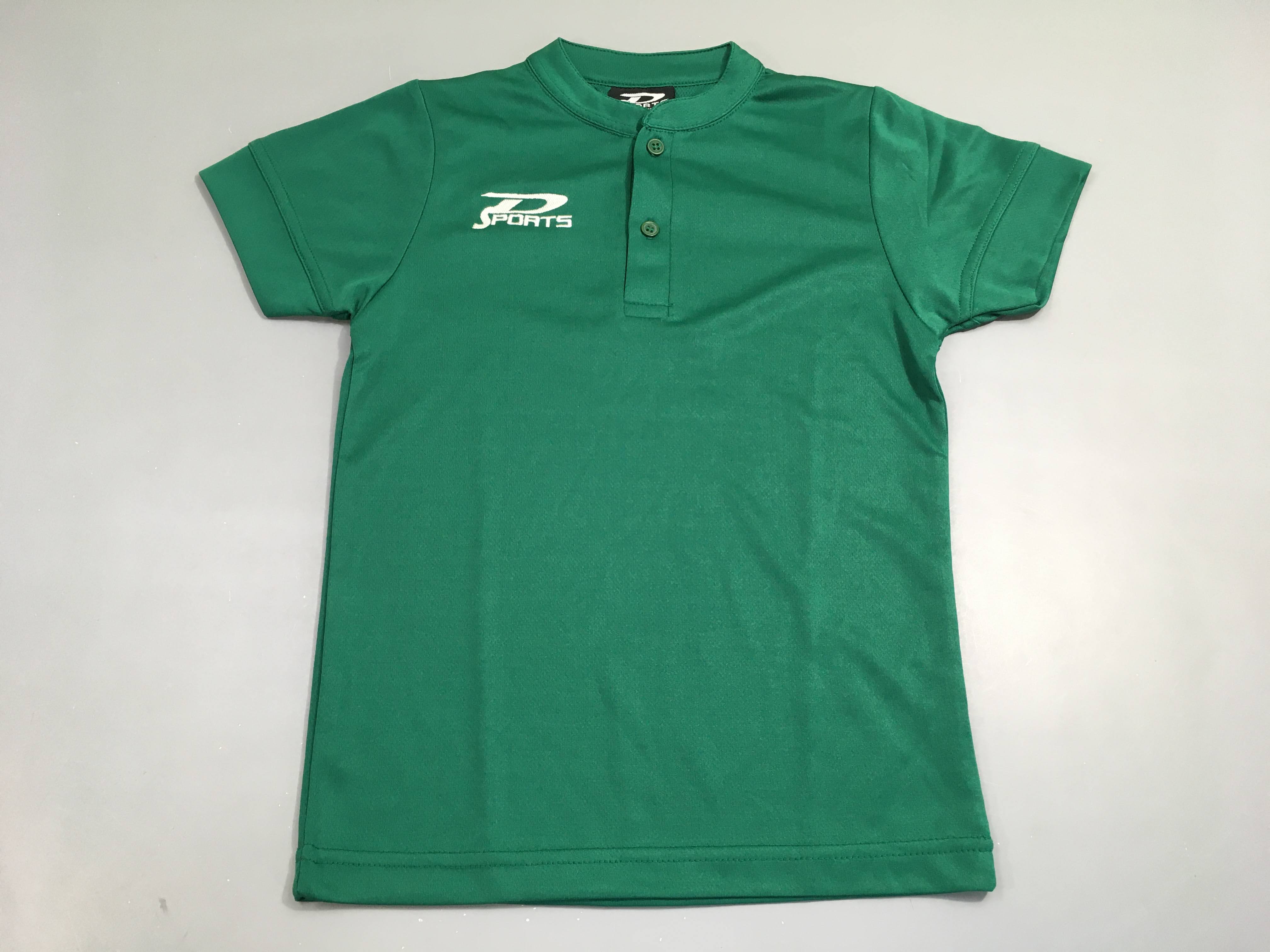 T-shirt m.c de sport vert sports boutons