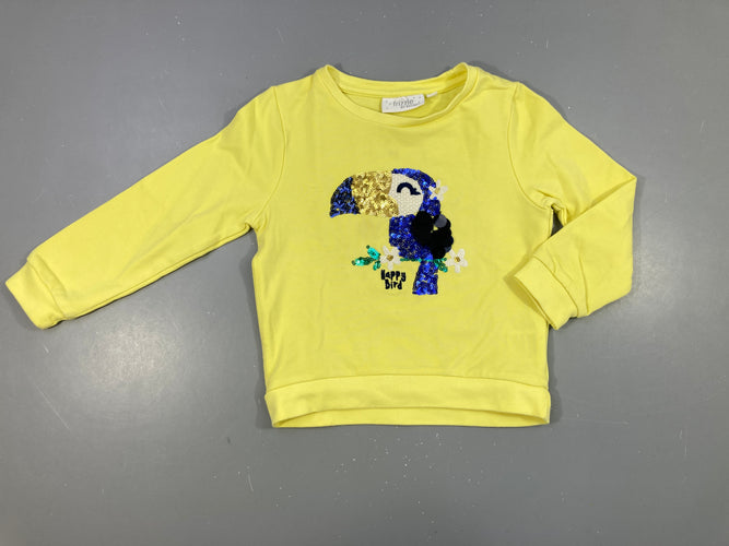 Sweat jaune Toucan sds, moins cher chez Petit Kiwi