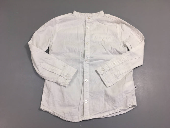 Chemise m.l blanche col mao, moins cher chez Petit Kiwi