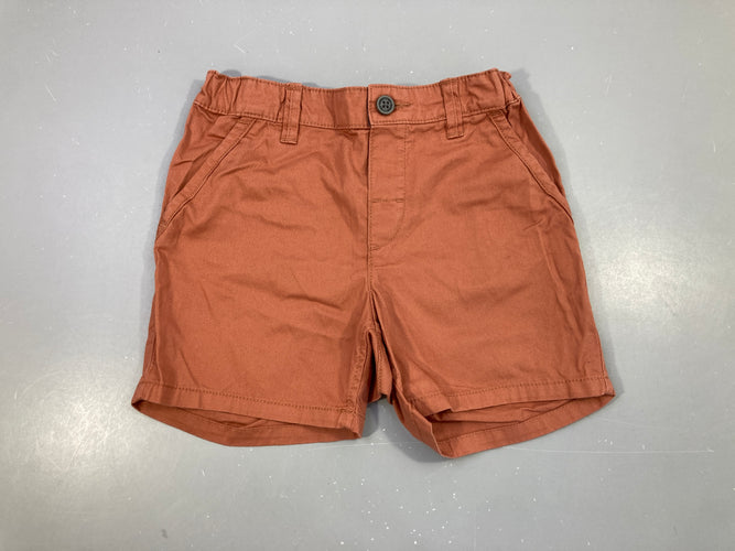Bermuda brique, moins cher chez Petit Kiwi