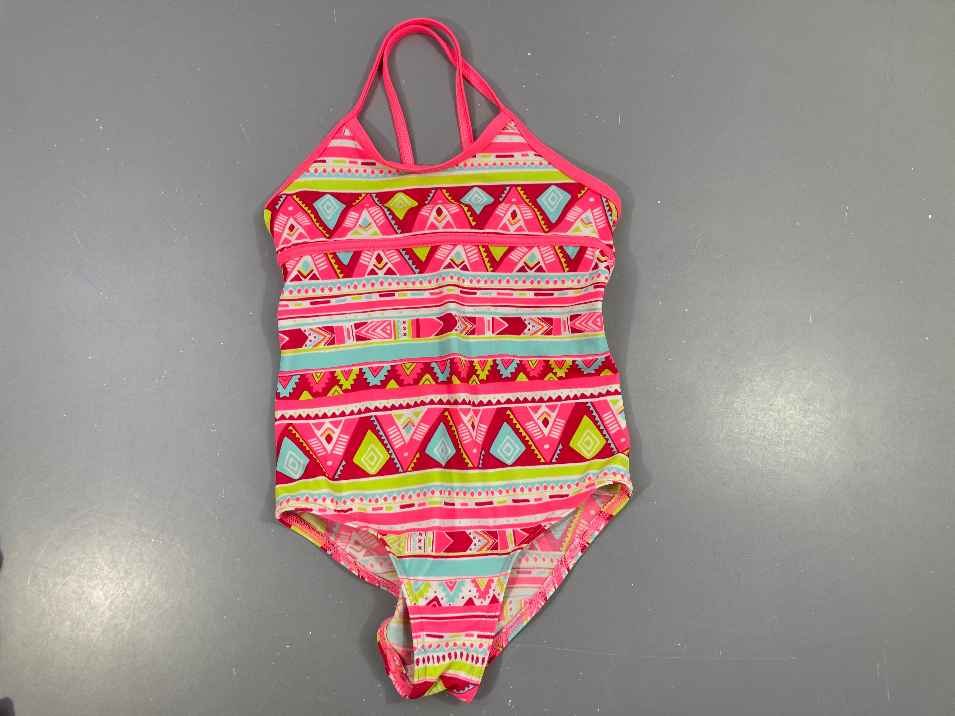 Maillot corail formes géométriques