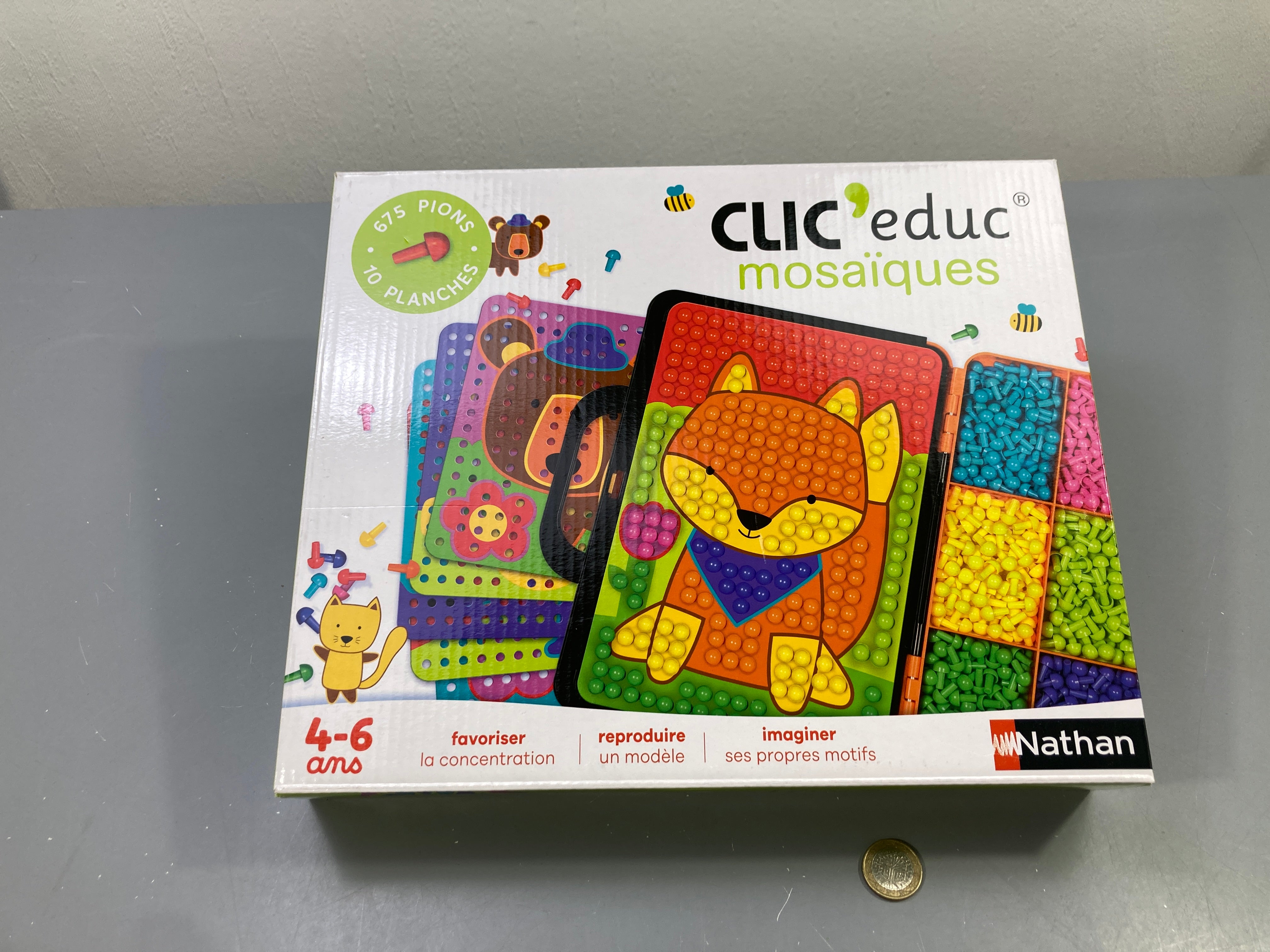 Clic'educ mosaïques, 675 pions et 10 planches