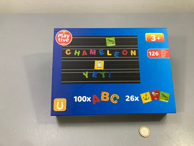 Lettres magnétiques ABC 126 pcs, Playtive, moins cher chez Petit Kiwi