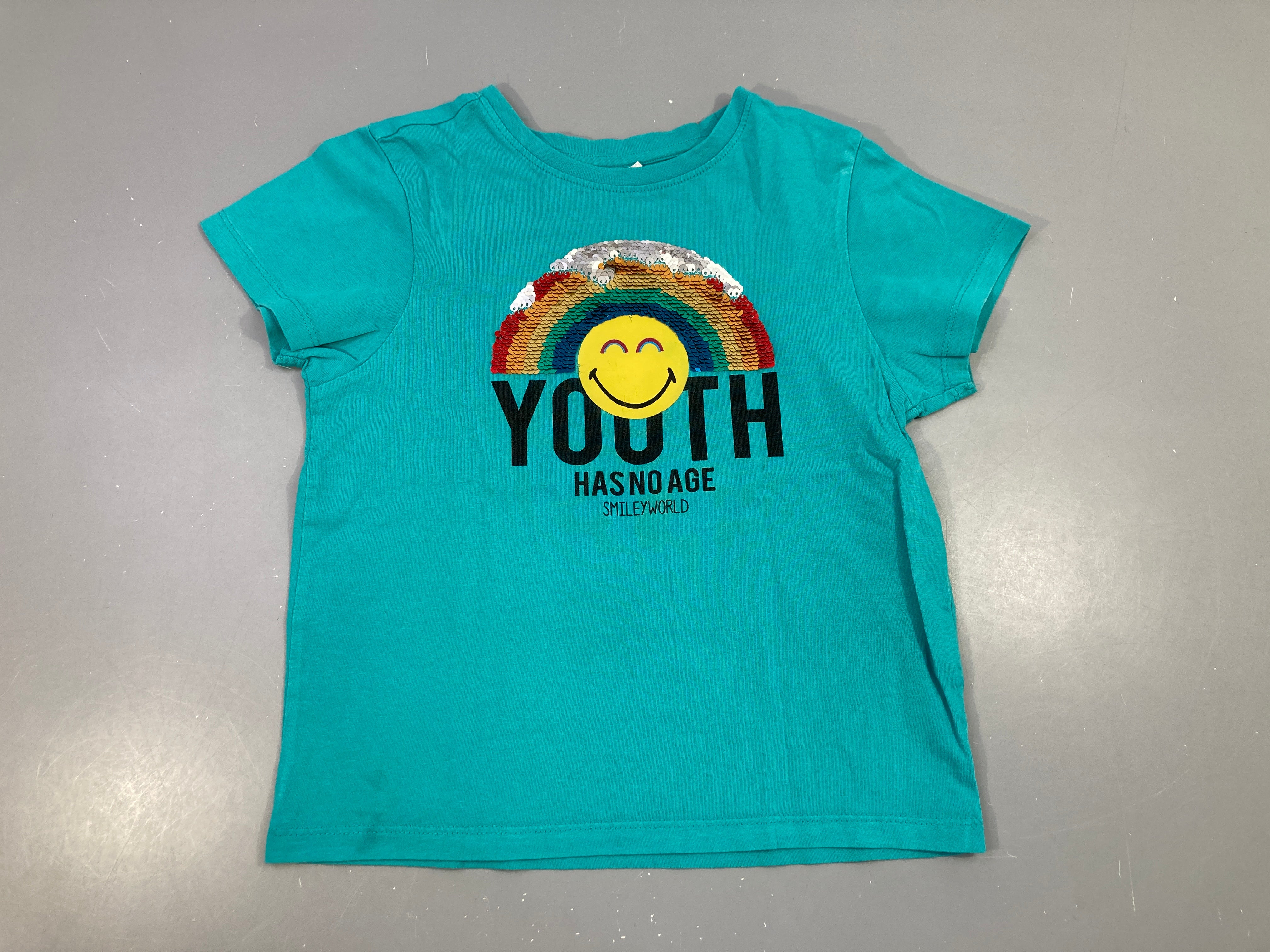 T-shirt m.c turquoise arc-en-ciel Youth