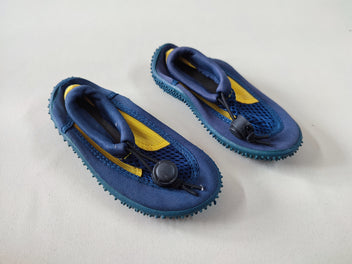 Chaussures d'eau bleu marine/jaune, 24-25