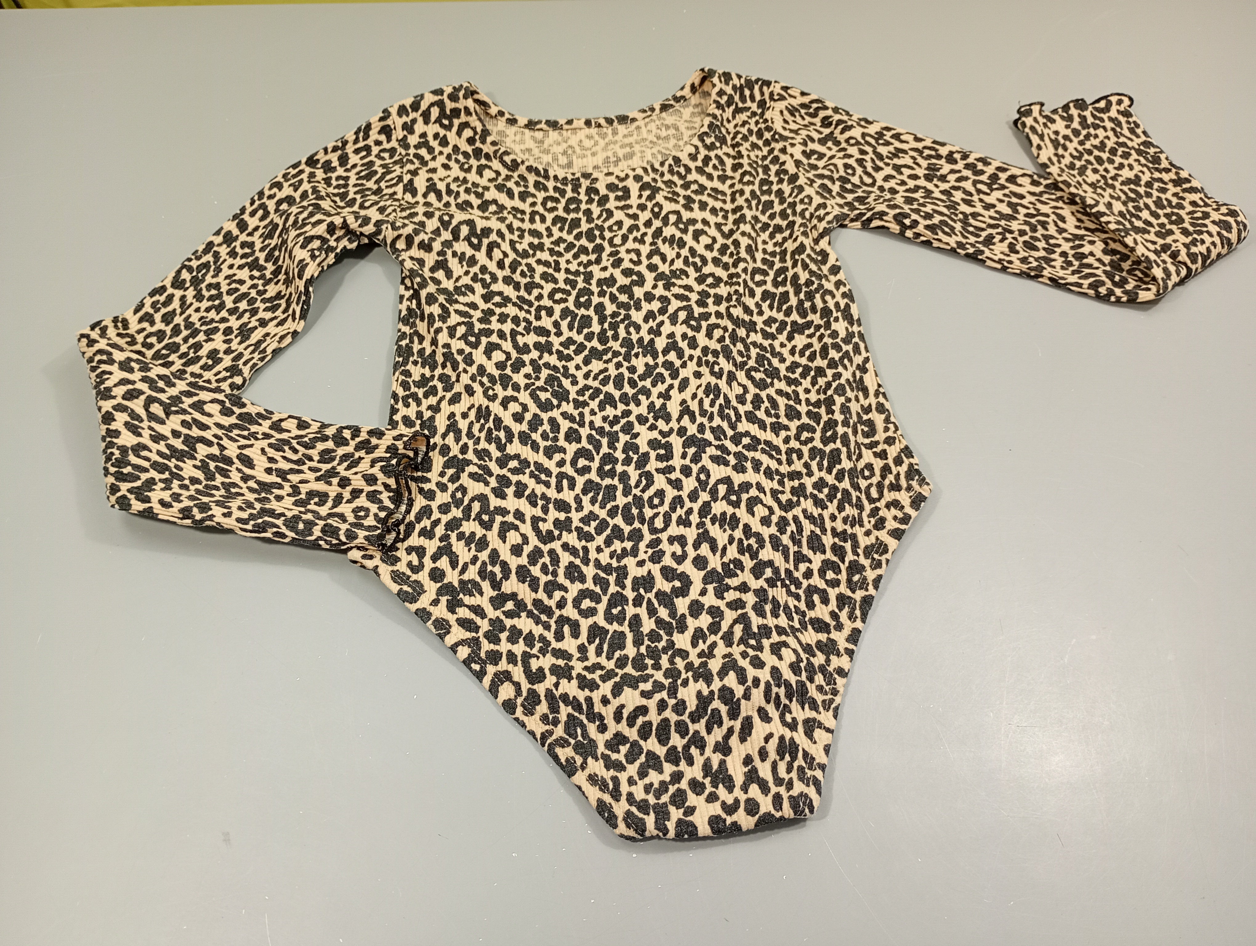 Body m.l côtelé  léopard