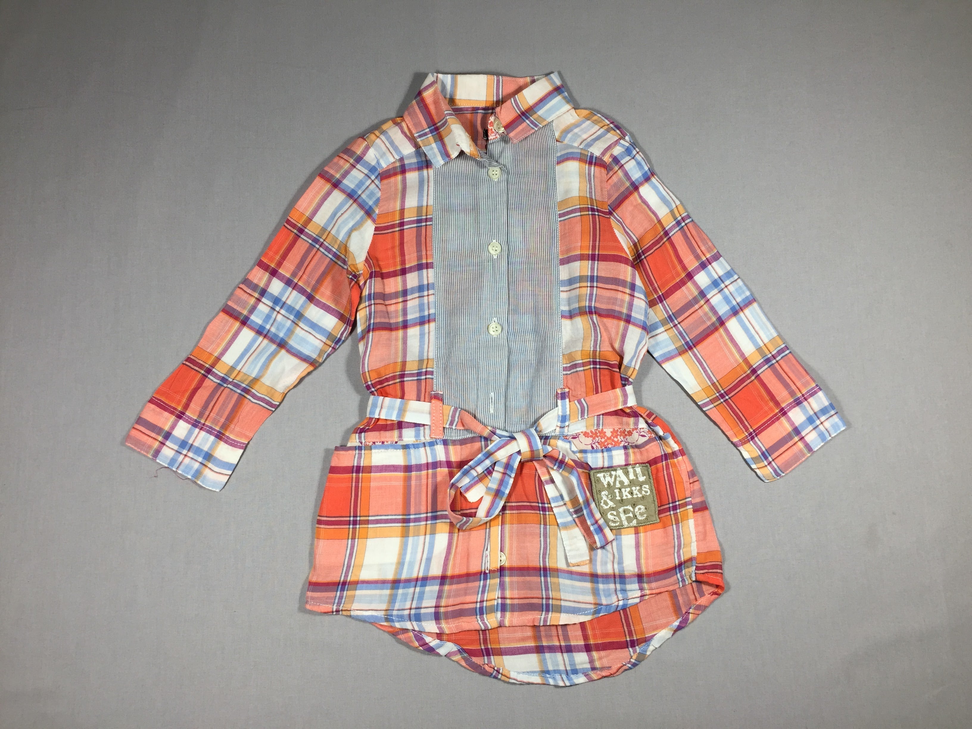 Robe chemise à carreaux