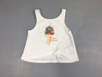 T-shirt court s.m blanc glace