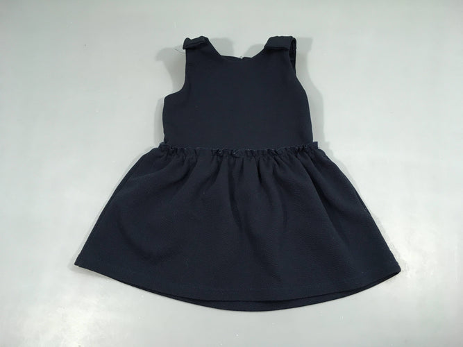 Robe s.m fluide bleu marine , noeuds sur les côtés, moins cher chez Petit Kiwi