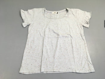 T-shirt m.c bleu clair moucheté multicolore