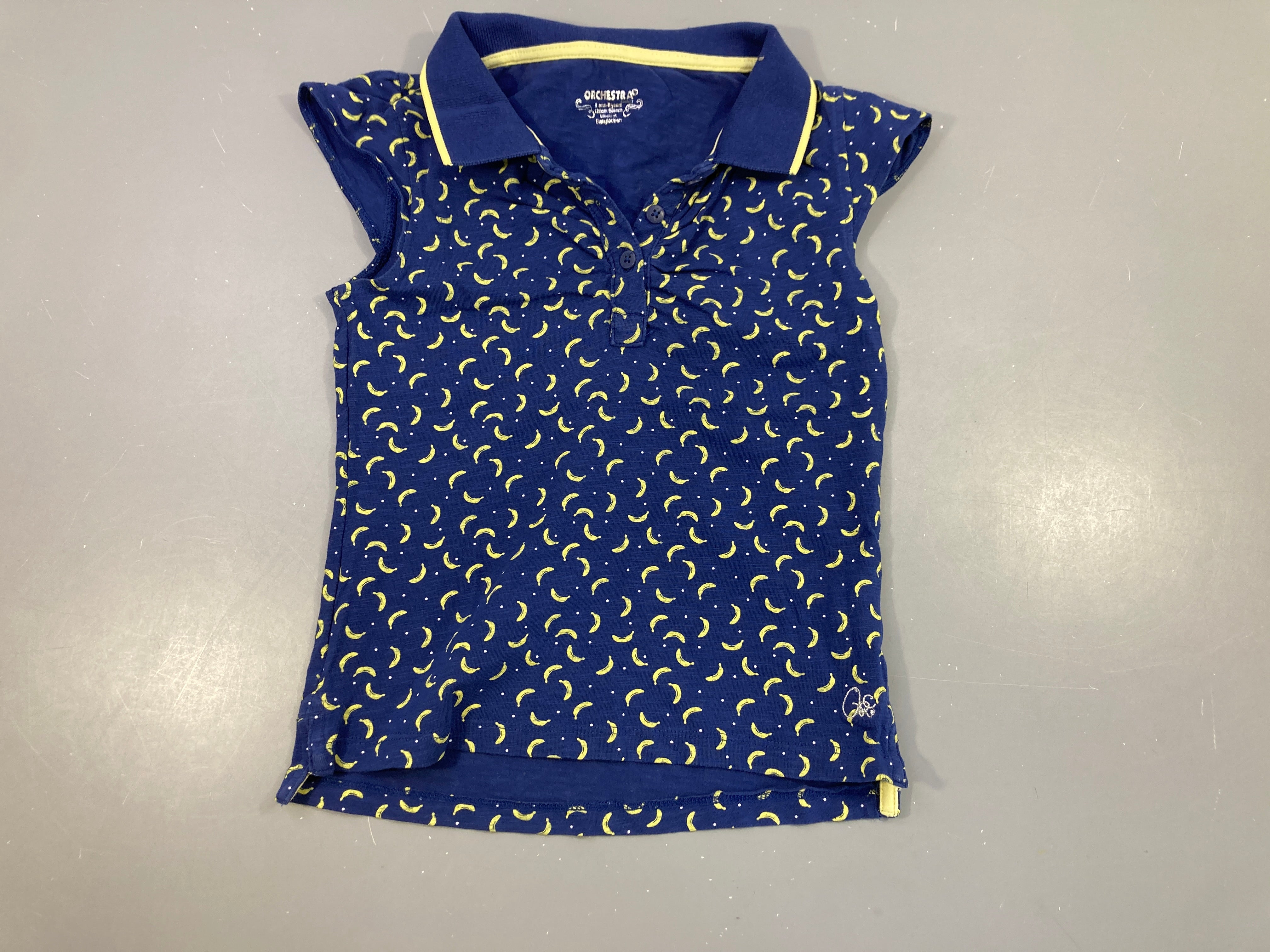 Polo jersey m.c bleu foncé bananes