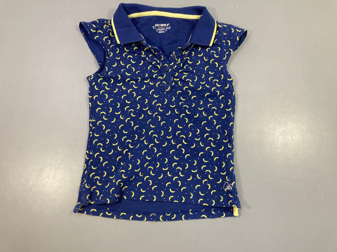 Polo jersey m.c bleu foncé bananes, moins cher chez Petit Kiwi