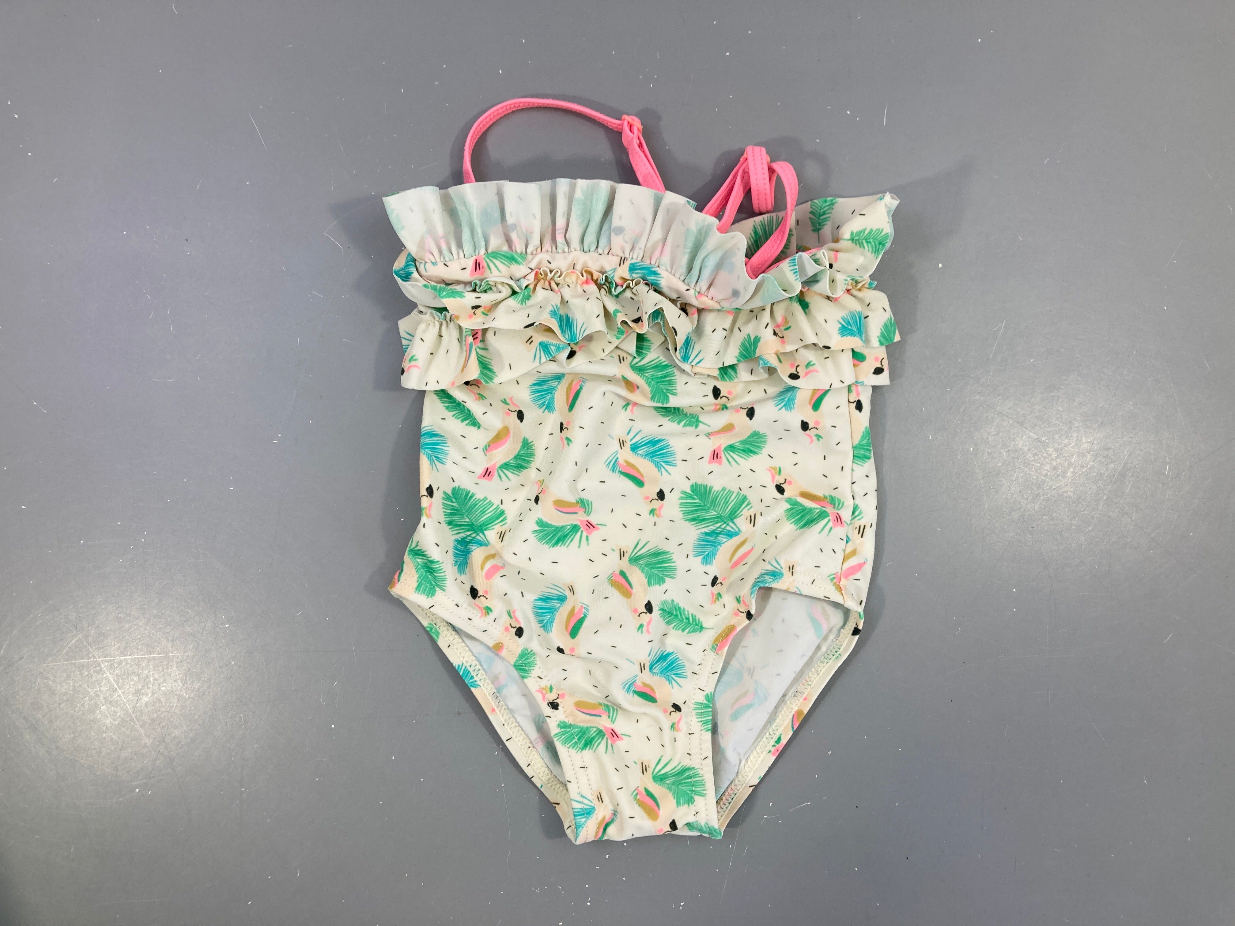 Maillot écru perroquets