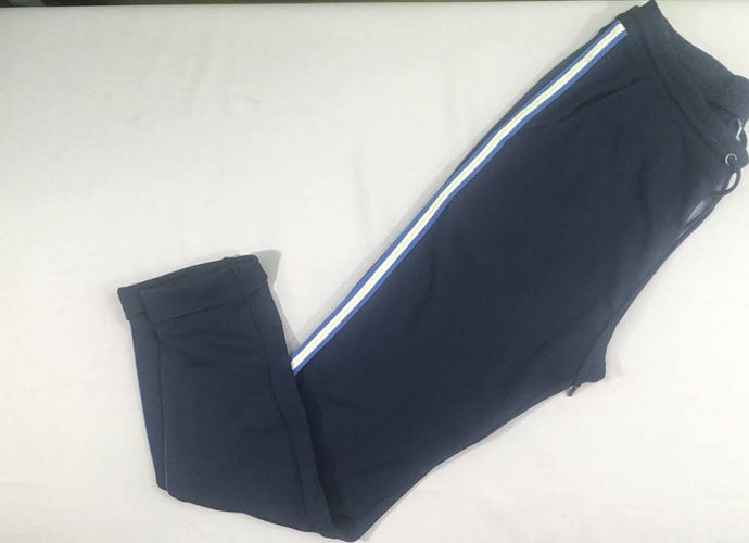 Pantalon jogging bleu marine  ligné bleu blanc sur le côté 40, moins cher chez Petit Kiwi