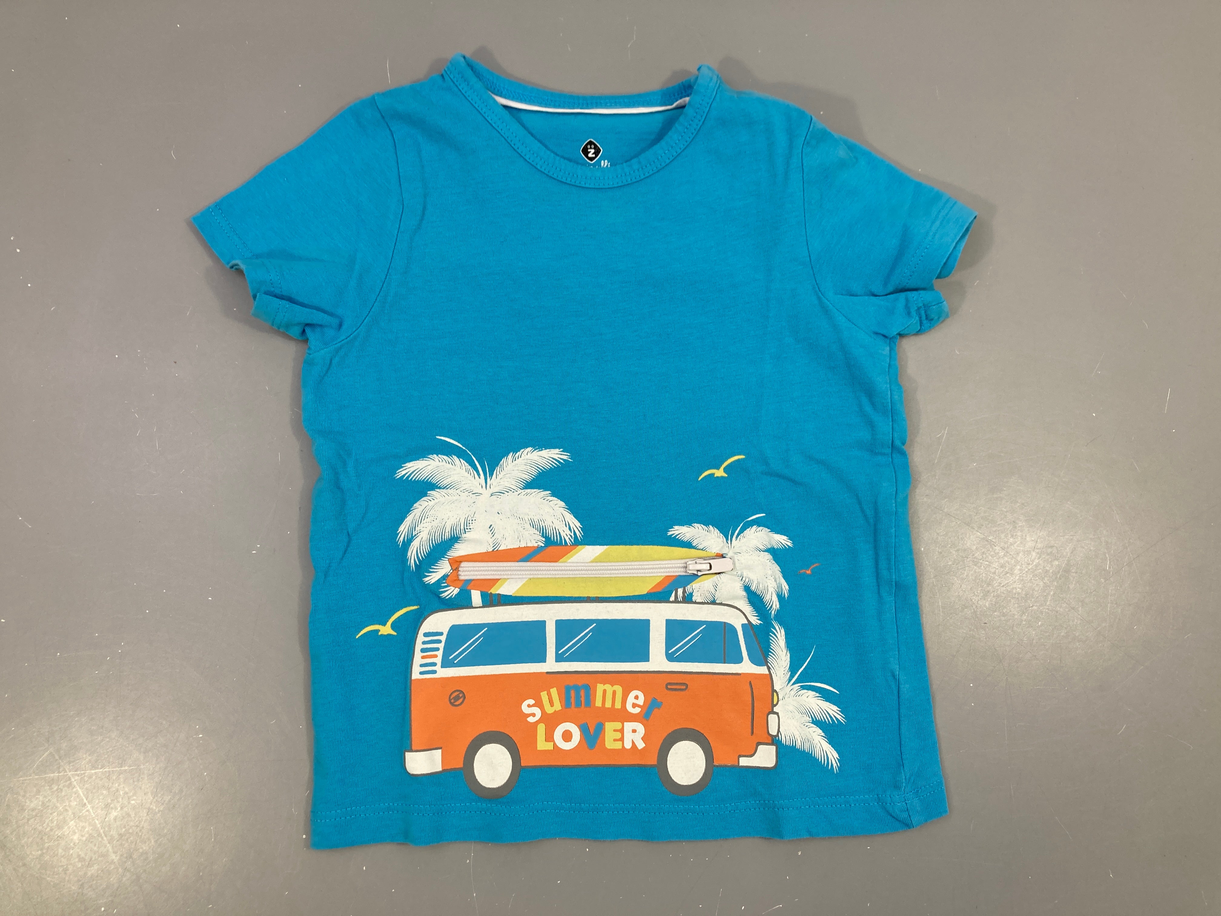T-shirt m.c bleu poche zippée SummerLover car