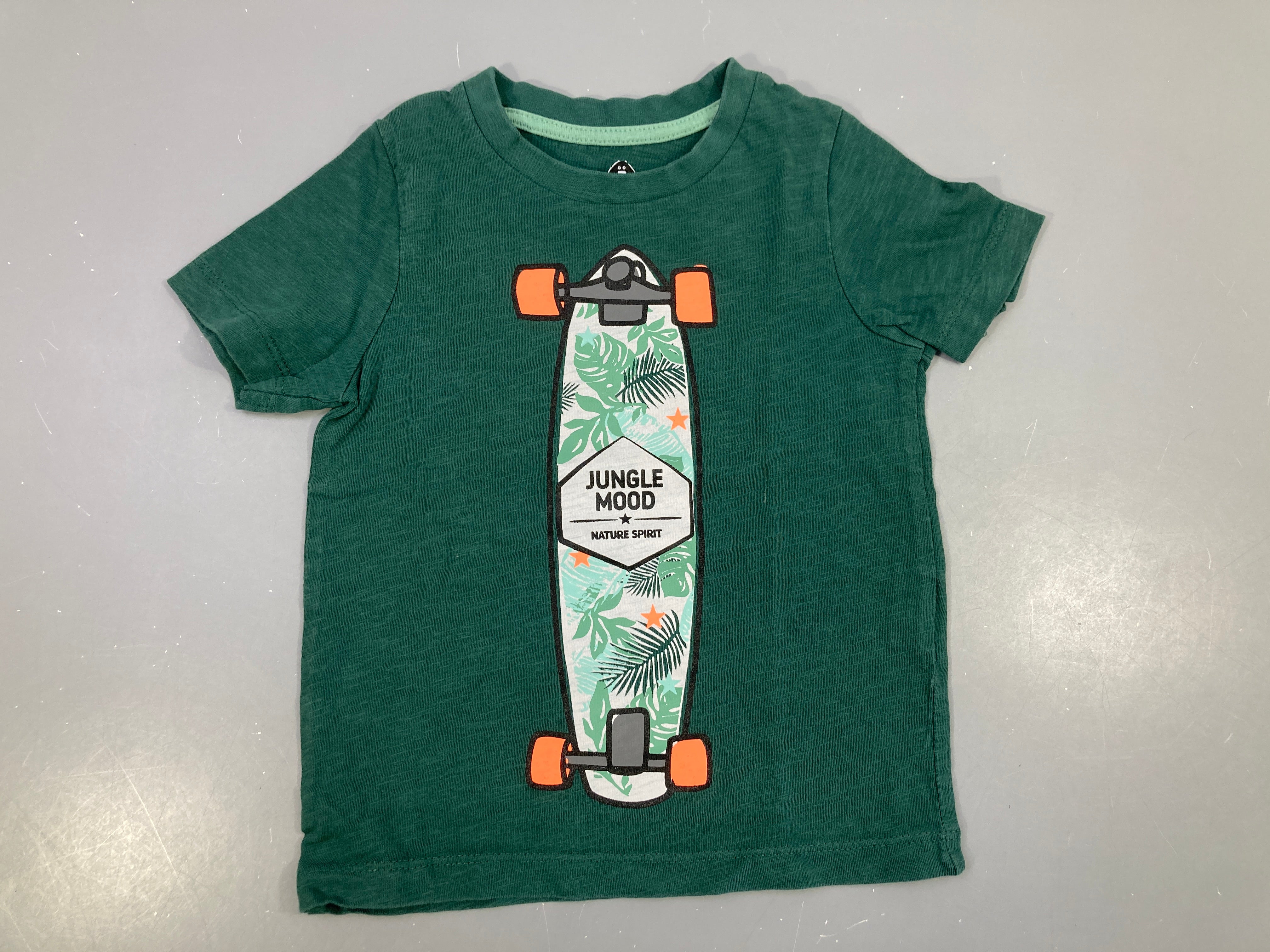 T-shirt m.c vert flammé Skate