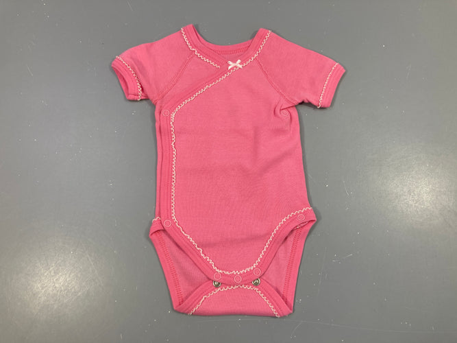 Body m.c rose croisé au devant, moins cher chez Petit Kiwi