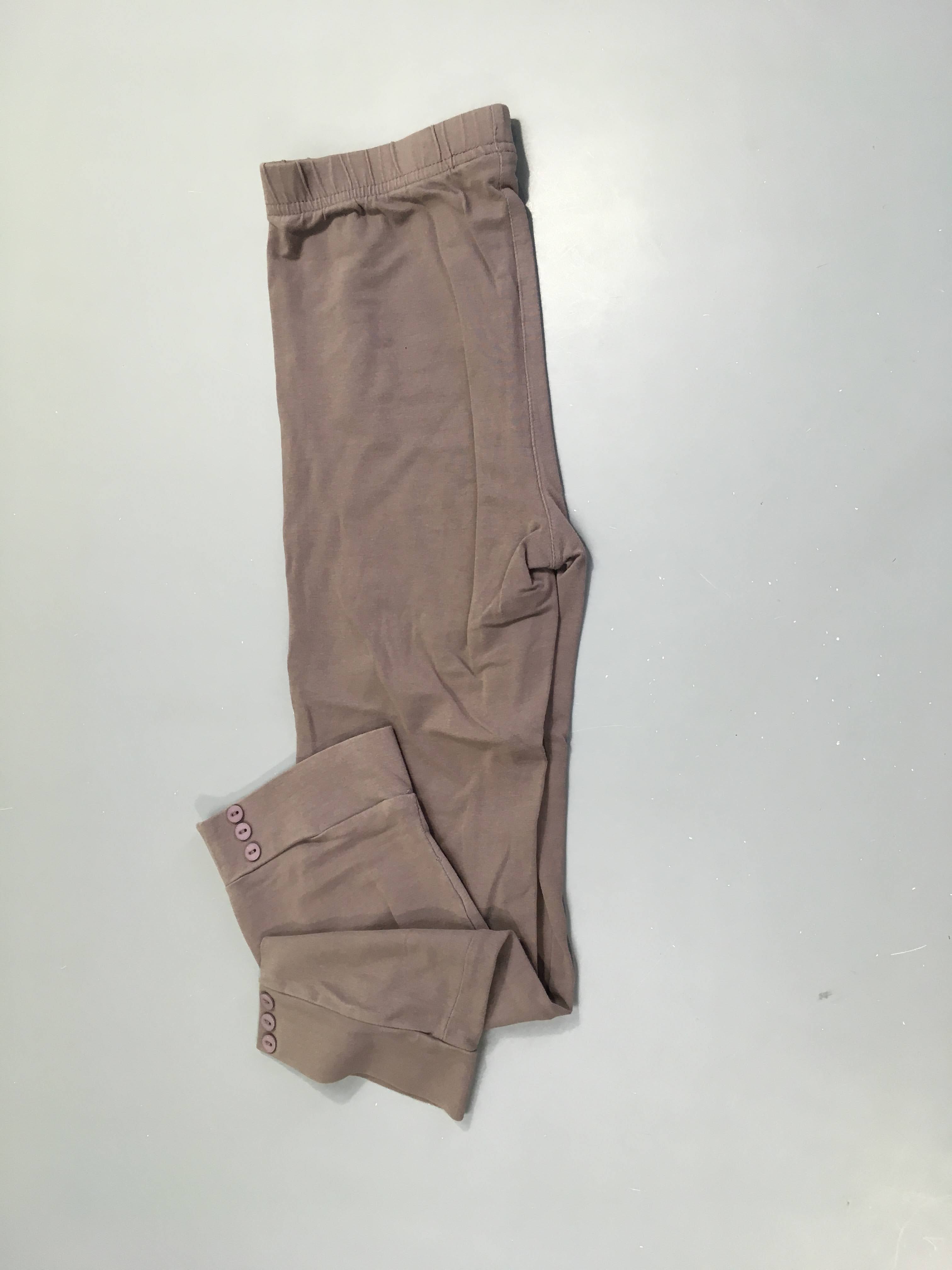 Legging 3/4 taupe boutons
