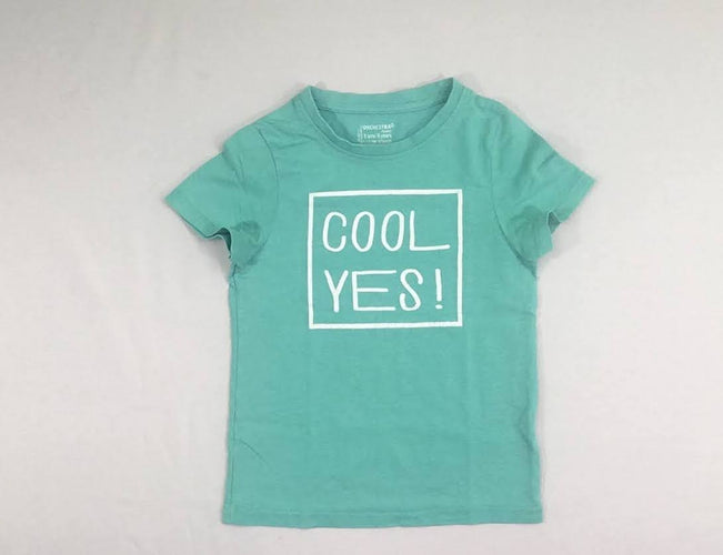 T-shirt m.c bleu  turquoise clair"cool yes!", moins cher chez Petit Kiwi