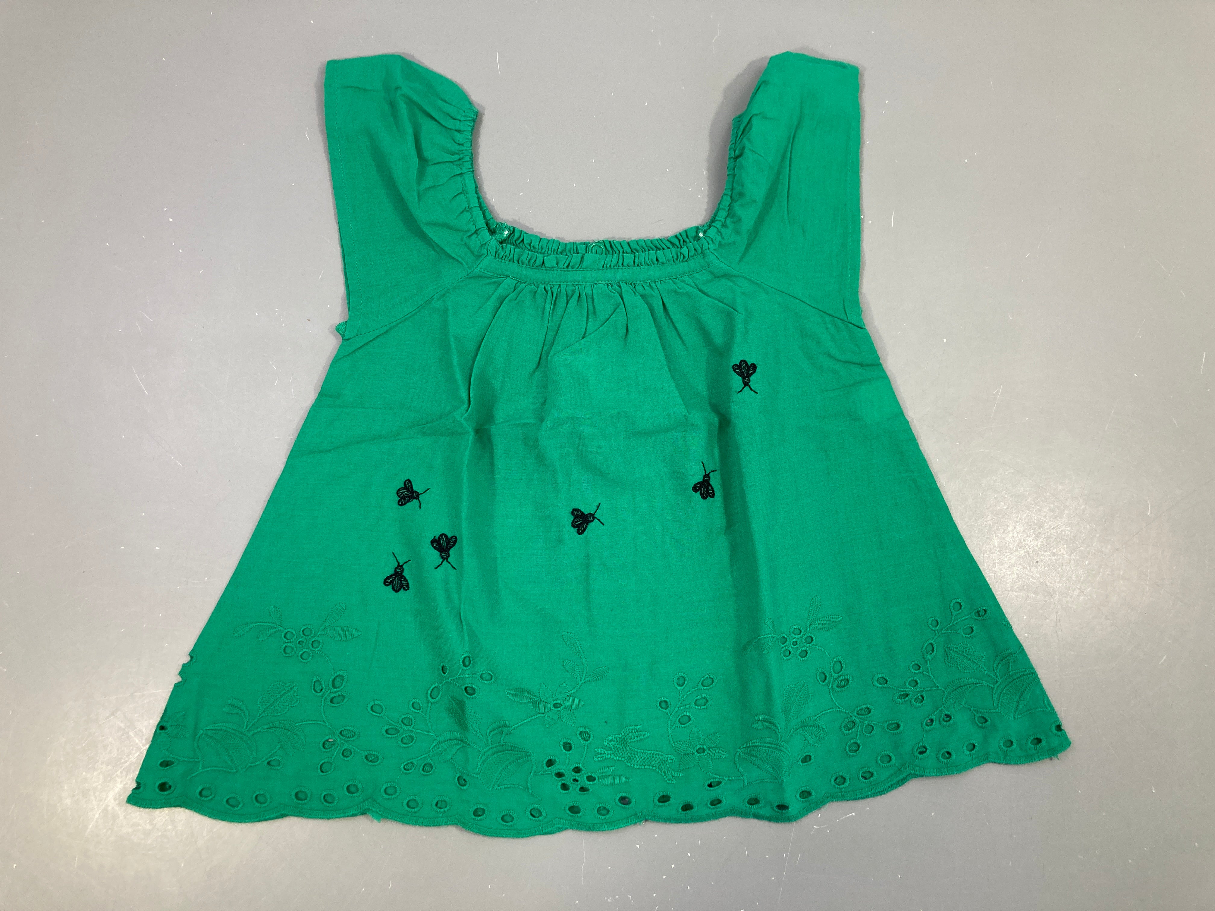 Blouse s.m verte ajouré bas