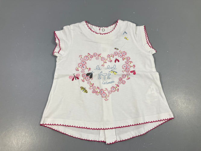 T-shirt m.c blanc Le bel été, moins cher chez Petit Kiwi