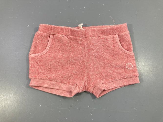 Short épaonge rose chiné blanc, moins cher chez Petit Kiwi