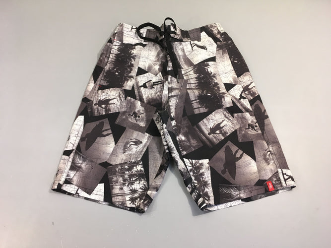 Maillot short noir/blanc photo, moins cher chez Petit Kiwi