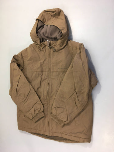 Veste ouatinée doublée thermo brune à capuche, moins cher chez Petit Kiwi