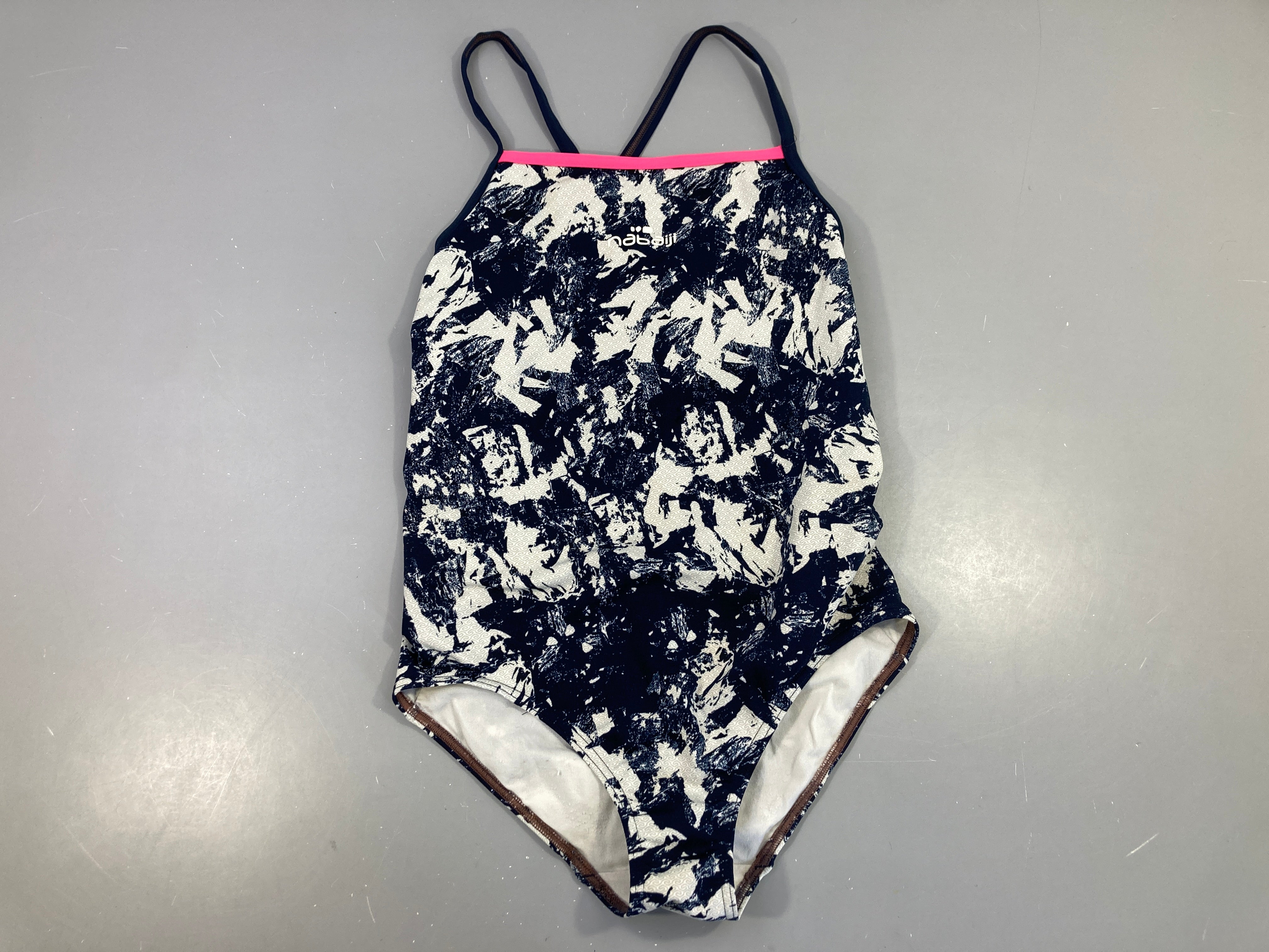 Maillot gris-bleu effet Légèrement bouloché intérieur Nabaiji