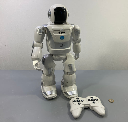 Robot programmable télécommandé blanc argenté, manette, Tech, Silverlit, moins cher chez Petit Kiwi