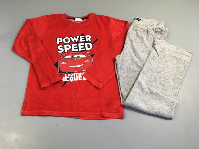Pyjama 2pcs velours rouge Cars, moins cher chez Petit Kiwi