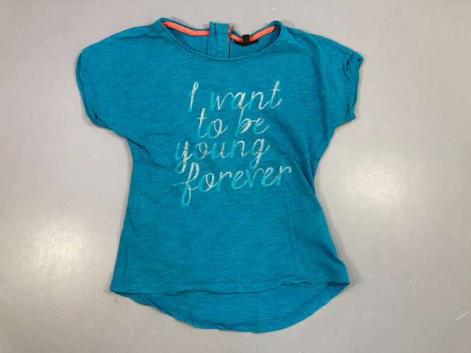 T-shirt m.c bleu flammé forever, moins cher chez Petit Kiwi