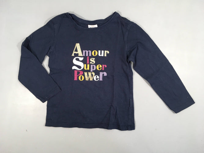 T-shirt m.l bleu foncé Amour, moins cher chez Petit Kiwi
