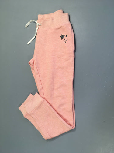 Pantalon de training molleton rose chiné, moins cher chez Petit Kiwi
