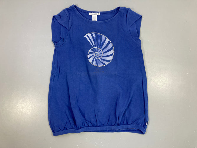T-shirt m.c bleu escargot strass, moins cher chez Petit Kiwi