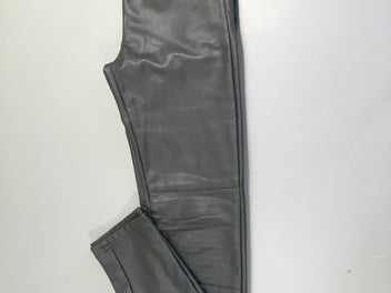 Tregging simili cuir gris doublé polar