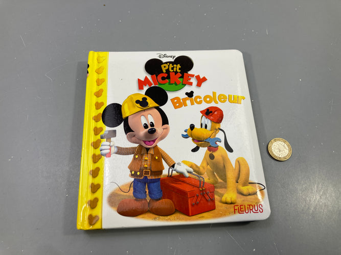 Livre carton P'tit Mickey, Bricoleur, Fleurus, moins cher chez Petit Kiwi