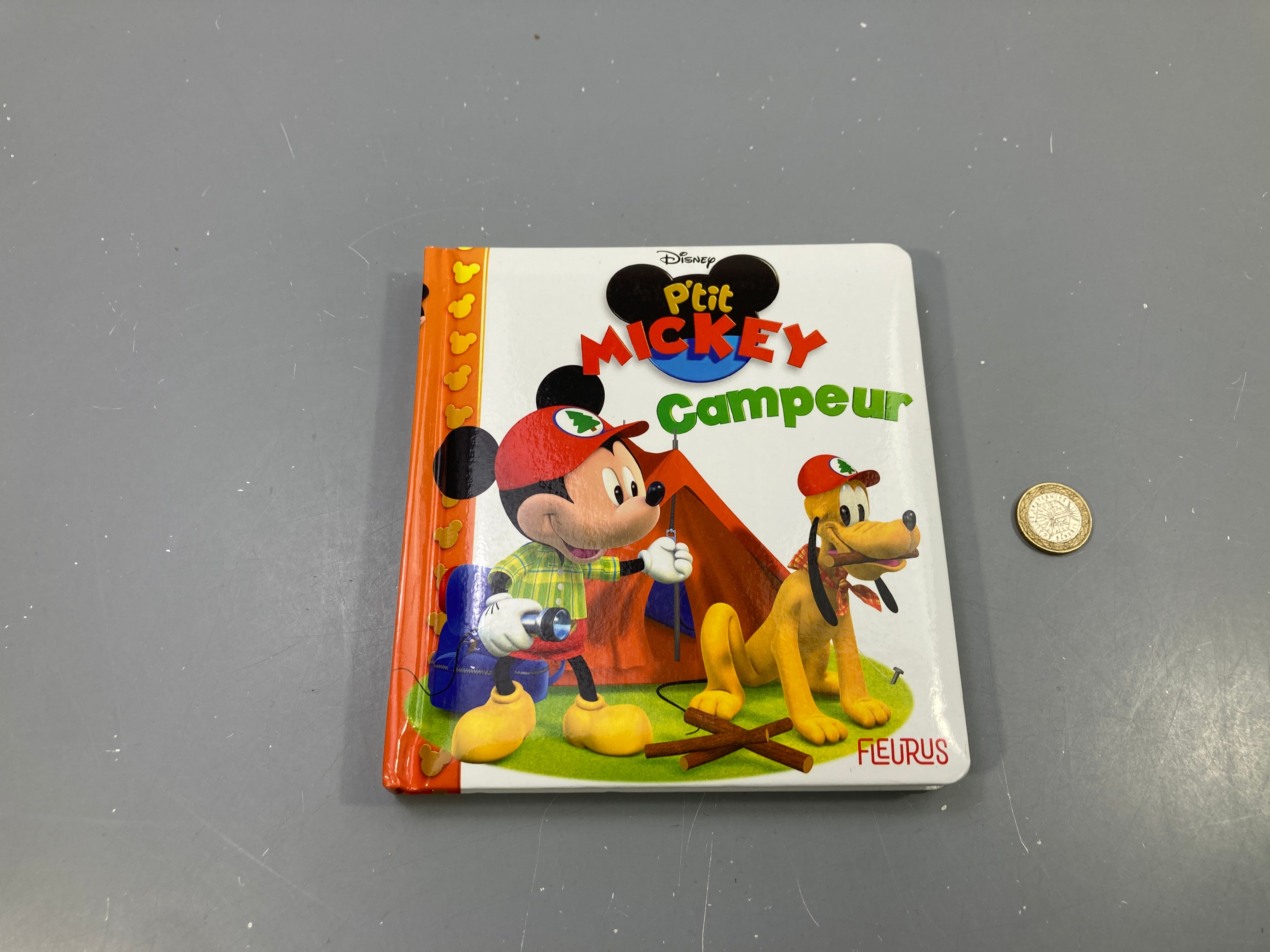 Livre carton P'tit Mickey, Campeur, Fleurus